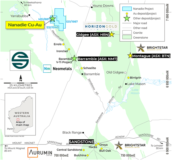 Nanadie Project Location Map